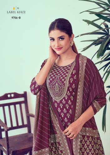 LABEL KHOJ 9705A TO 9711B NX DESIGNER SALWAR SUIT WHOLESALER IN INDIA